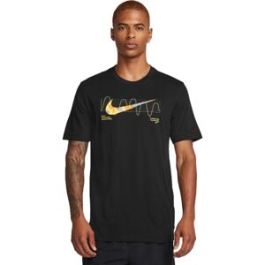 Nike DRI-FIT Férfi póló futáshoz, fekete, méret