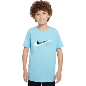 Nike SPORTSWEAR Fiú póló, világoskék, méret