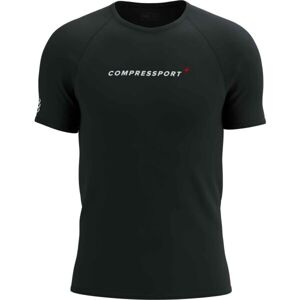 Compressport TRAINING SS LOGO TSHIRT M Férfi póló edzéshez, fekete, méret