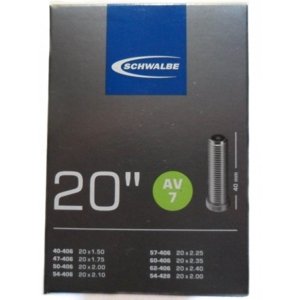 Schwalbe 20 AV7 20” gumibelső  szeleppel, fekete, méret
