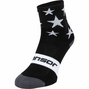 Sensor STARS Kerékpáros zokni, fekete, méret