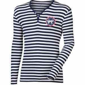 PROGRESS SS MARINER BUTTON NECK L/S Férfi bambusz póló, fekete, méret