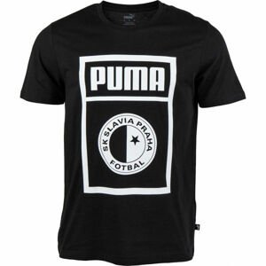 Puma SLAVIA PRAGUE GRAPHIC TEE Férfi póló, fekete, méret