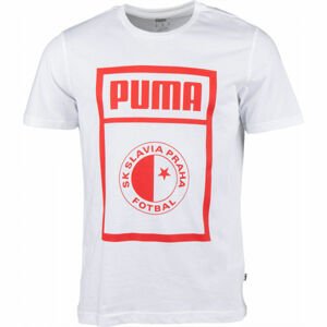 Puma SLAVIA PRAGUE GRAPHIC TEE Férfi póló, fehér, méret