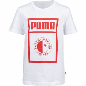 Puma SLAVIA PRAGUE GRAPHIC TEE JR Junior felső, fehér, méret