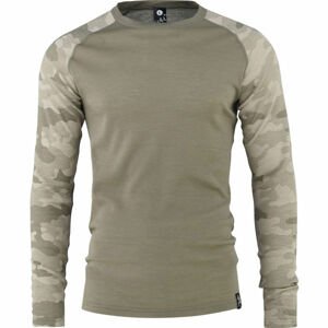 Bula CAMO MERINO WOOL CREW Férfi felső, khaki, méret