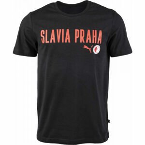 Puma Slavia Prague Graphic Tee DBLU Férfi póló, fekete, méret