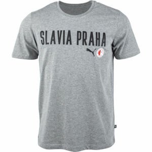 Puma Slavia Prague Graphic Tee DBLU Férfi póló, szürke, méret