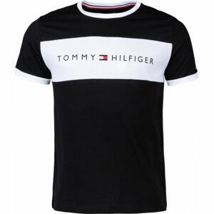 Tommy Hilfiger CN SS TEE LOGO FLAG Férfi póló, fekete, méret