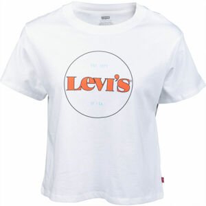 Levi's® GRAPHIC VARSITY TEE NEW CIRCLE Női póló, fehér, méret