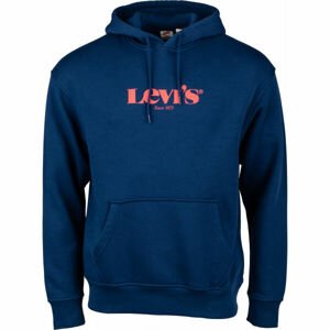 Levi's® T3 RELAXD GRAPHIC HOODIE Férfi pulóver, sötétkék, méret