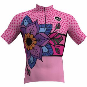 Rosti MANDALA W Női kerékpáros mez, rózsaszín, méret