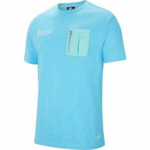 Nike FCB M NSW ME TOP SS Férfi póló, világoskék, méret