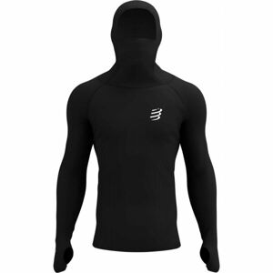 Compressport 3D THERMO ULTRALIGHT RACING HOODIE Férfi funkcionális pulóver, fekete, méret