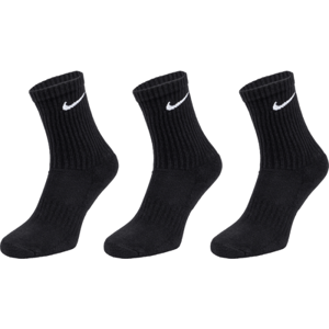 Nike EVERYDAY CUSH CREW 3PR U Zokni, fekete, méret