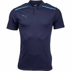 Puma TEAMCUP CASUALS POLO Férfi galléros póló, sötétkék, méret