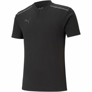 Puma TEAMCUP CASUALS POLO Férfi galléros póló, fekete, méret