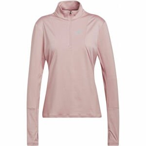 adidas OTR 1/2 ZIP Női póló futásra, rózsaszín, méret