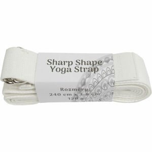 SHARP SHAPE YOGA STRAP WHITE Jóga heveder, fehér, méret