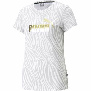 Puma ESS+ TIGER AOP TEE Női póló, fehér, méret