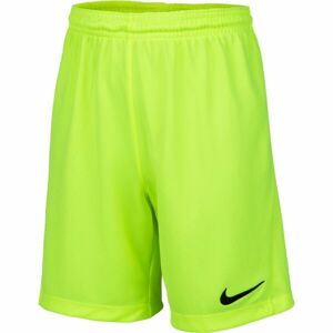 Nike DRI-FIT PARK 3 JR TQO Fiú rövidnadrág focira, fényvisszaverő neon, méret