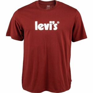 Levi's® SS RELAXED FIT TEE Férfi póló, bordó, méret