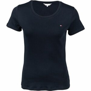 Tommy Hilfiger SLIM ROUND-NK TOP SS Női póló, sötétkék, méret