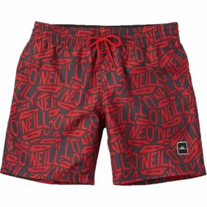 O'Neill STICKERPRINT SHORTS Fiú fürdőnadrág, bordó, méret