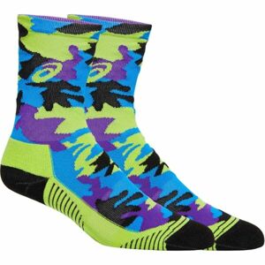 ASICS COLOR CAMO RUN CREW SOCK Női sportzokni, zöld, méret