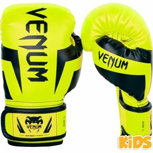Venum ELITE BOXING GLOVES KIDS - EXCLUSIVE FLUO Gyerek bokszkesztyű, fényvisszaverő neon, méret