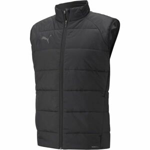 Puma TEAM LIGA VEST JACKET Kabát focihoz, fekete, méret