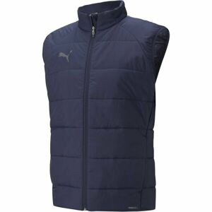 Puma TEAM LIGA VEST JACKET Kabát focihoz, sötétkék, méret