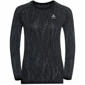 Odlo W BLACKCOMB LIGHT ECO BI TOP CREW NECK L/S Női funkcionális felső, fekete, méret