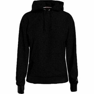 Tommy Hilfiger ICON 2.0 LOUNGE VEL-HOODIE HWK VELOUR Női pulóver, fekete, méret