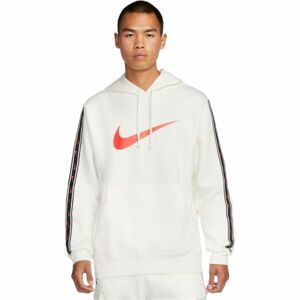Nike NSW REPEAT SW FLC PO HOOD BB Férfi pulóver, fehér, méret