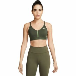 Nike DF INDY V-NECK BRA W Női sportmelltartó, khaki, méret