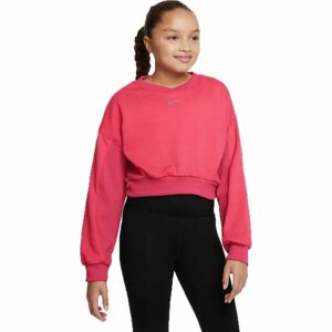 Nike YOGA DF FLC PO Lány pulóver, rózsaszín, méret