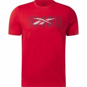 Reebok GS REEBOK LINEAR READ TEE Férfi póló, piros, méret