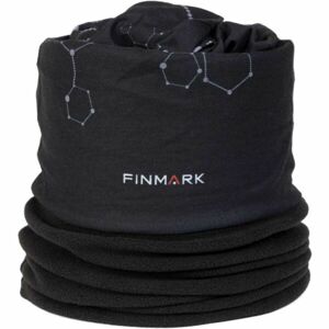 Finmark FSW-203 Multifunkcionális kendő fleece résszel, fekete, méret
