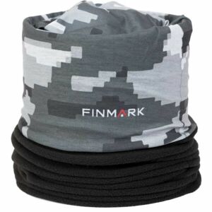 Finmark FSW-227 Multifunkcionális kendő fleece résszel, szürke, méret