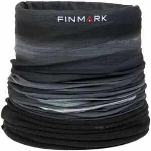 Finmark FSW-242 Multifunkcionális kendő fleece résszel, fekete, méret
