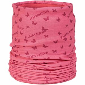 Finmark FSW-245 Lány multifunkcionális kendő fleece béléssel, rózsaszín, méret