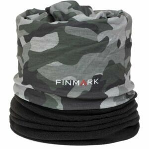Finmark FSW-234 Multifunkcionális kendő fleece résszel, khaki, méret