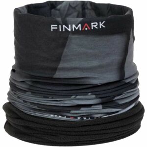 Finmark FSW-219 Multifunkcionális kendő fleece résszel, fekete, méret