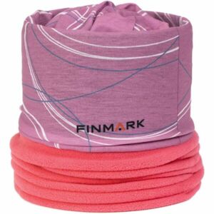 Finmark FSW-246 Lány multifunkcionális kendő fleece résszel, rózsaszín, méret