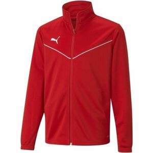 Puma TEAMRISE TRAINING POLY JACKET JR Fiú cipzáras felső, piros, méret