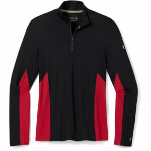 Smartwool M MERINO SPORT LONG SLEEVE 1/4 ZIP Férfi pulóver, fekete, méret