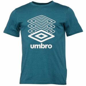 Umbro FW TERRACE LARGE LOGO GRAPHIC TEE Férfi póló, sötétzöld, méret