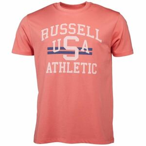 Russell Athletic T-SHIRT M Férfi póló, lazac, méret