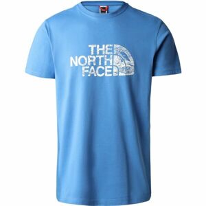 The North Face M S/S WOODCUT DOME TEE Férfi póló, kék, méret